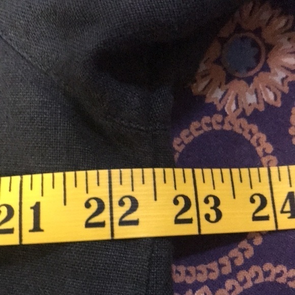 Cachaca Women’s Linen Jacket Dark Teal Size S Snap Front 3-D Roses Side Pockets - Picture 10 of 11